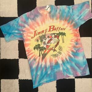 Vintage 1995 Jimmy Buffett Jazz Tie Dye Band T-Shirt